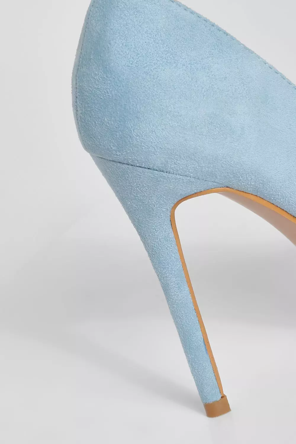 Light blue outlet suede heels